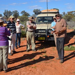 While at the old sign, Robin collected our fresh food orders for the next day delivery at Maralinga