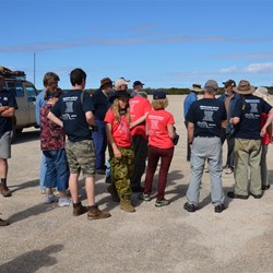 Robin explains the history of the Air Strip and Airport Terminal at Maralinga