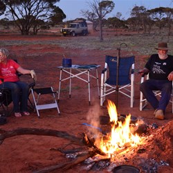 Open fire cooking at our Emu Camp