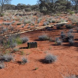 Old Antenna System on the Dingo, complete with old batteries