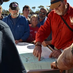 Showing the group where we were intending to go - those tracks are not on any ordinary map