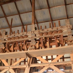Inside the old Stamping Battery Shed