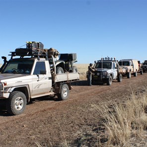 On the track - Crossing the Dennison Plains, Sturt Creek Station
