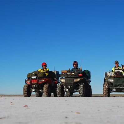 On the edge of a salt pan