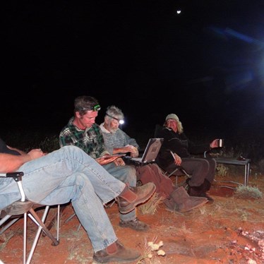 The crew near Kiwirrkurra