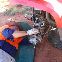 Swapping out the broken shock absorber