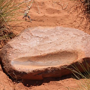 The grinding stone on Mount Hughes