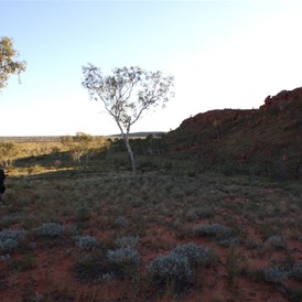 Walking back along the base of the ridge
