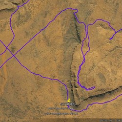 Mount Hughes with GPS route