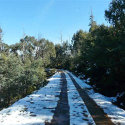 Back in the snow on Nunniong Road