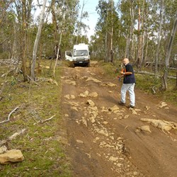 Checking out the track