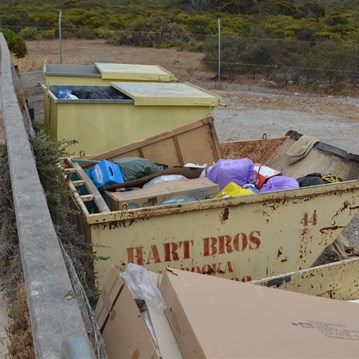 All rubbish can be deposited in these large bins