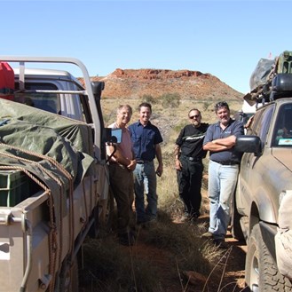 A meeting on the QDB - John, Alan, Scott and Mick