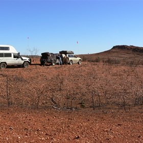 A legthy pitstop amongst the devestation - Changing the rear wheel