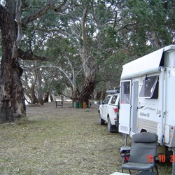 The clear flat camping areas