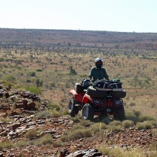 Scotty driving the mesa top