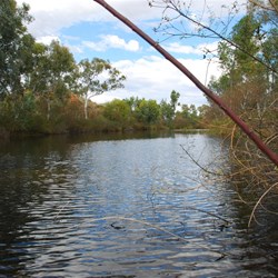 A long waterhole on a minor tributary