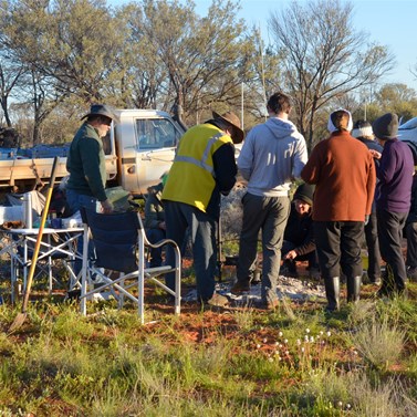 Cooking breakfast at the start of the Nawa Junction Track