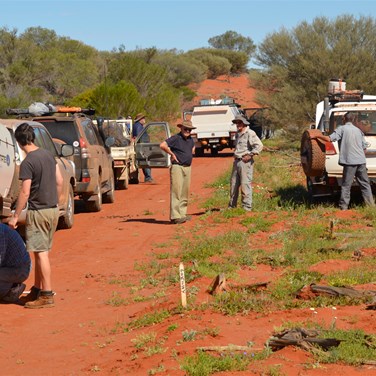 We were all able to inflate our tyre and leave the corrugations of the Anne Beadell Highway behind