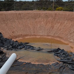 This large casing filled the large pits with water
