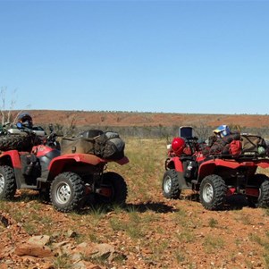 The ATV's loaded and ready for the days exploration.