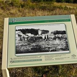 Information boards at Grant township site