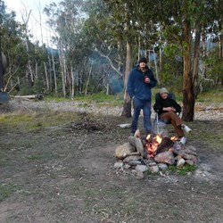 By the fire at Eaglevale campground