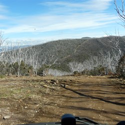 The trig on Blue Rag Track in distance