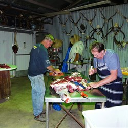 Making venison sausages