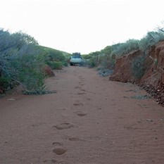 Plunging back into the track / creek!
