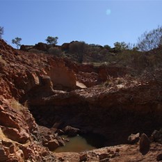 Rockpool along the creek above Xmas Pool