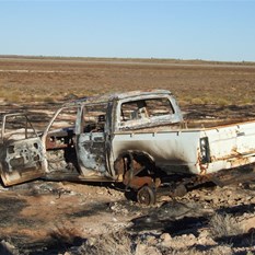 Toyota Ute Now burnt.