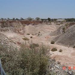 An early open cut opal mine on the 3 mile field