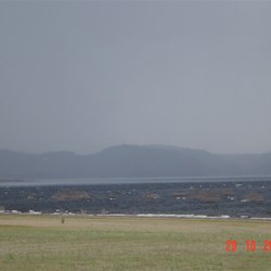 Thunderstorm coming in across the lake