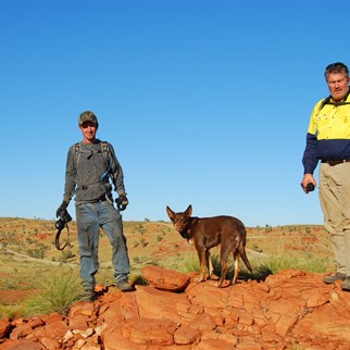 Atop the highest point in the Erica Range