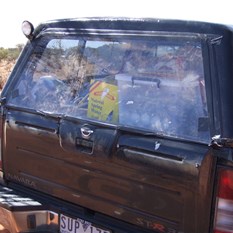 Perspex replacement for the rear window