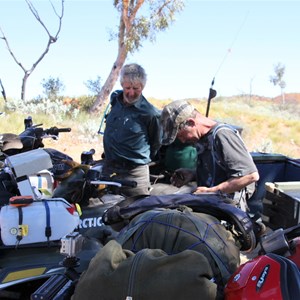 Jaydub and Equinox comparing notes at lunch