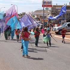 The local kids having fun