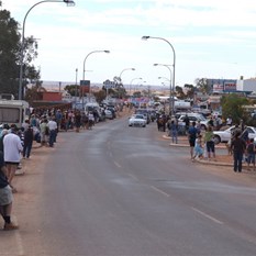 The procession getting under way