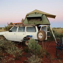 Our camp at Well 47.  Notice the incredible Belt of Venus around the horizon