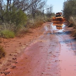 The mud was beginning to dry out by this point