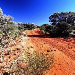 The track approaching Lake Aerodrome