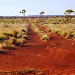 Looking down the Gary Highway at Everard Junction