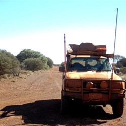 Corner Heather Hwy and Gunbarrel, notice the loose driving light