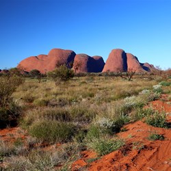 Kata Tjuta (The Olgas) at the end of the Great Central Road