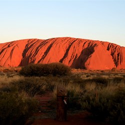 Uluru (Ayers Rock) at sunset (from an earlier trip)