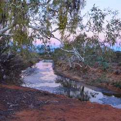 fading light on the river