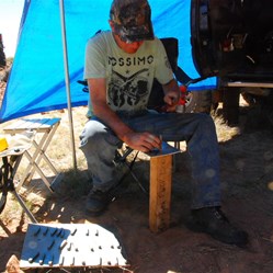 Al making his plaque