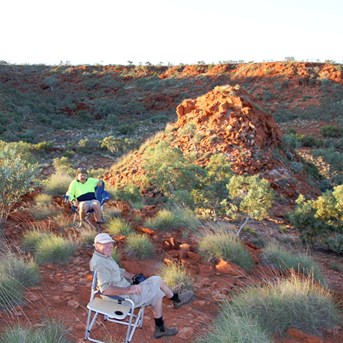 The Dingo & Larry enjoying "the serenity"!