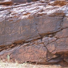 Ancient Petroglyphs at Chambers Gorge